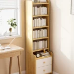 Stable Bookshelf Floor-to-ceiling shelf Household simple wall multi-layer with pumping storage locker Bedroom bedside cabinet