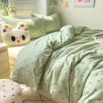 Bedding Set Simple Style Duvet Cover Pillowcase with Bedsheet Home Bedclothes Boys Girls Room Bed Sheet Sets - Image 2
