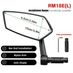 RBRL Bike Mirror Anti-shake Bicycle Side Mirror Durable 360 Rotatable Extended Rearview Mirrors for MTB Electric Bike - Image 8