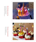 Multicoloured Colourful Flame Candles, 5/12 Pack, Suitable for Birthday Cakes, Birthday Party and Wedding Decorations - Image 12