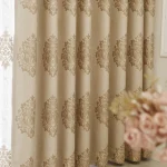 European Curtains for Living Dining Room Bedroom Decorative Fabric Court Luxury Luxury Atmosphere Jacquard Blackout