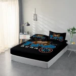 Digital Bedding Set with Bear Pattern, Mattress Protector and Pillowcase Combination, High-Definition Printed Bed Sheet Set Includes 1 Fitted Sheet + 1 or 2 Pillowcases (60*100cm and 72*132cm Are 1 Pillowcase, the Rest of the Sizes Are 2 Pillowcases). Suitable for Bedroom and Guest Room, Ultra-Soft - Image 3