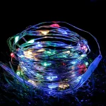 LED Fairy Lights Battery Operated String Lights Waterproof Silver Wire Firefly Starry Lights  Wedding Party Xmas Christmas Decor - Image 20