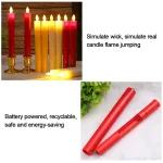 Creative LED Flameless Candles Lights Wedding Birthday Party Simulation Candles Lamp Long Electric Flickering Candlesticks - Image 13