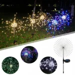 LED Solar Firework Lights Garden Decoration Fairy Lights Waterproof Outdoor Dandelion Lawn Lamp for Garden Landscape Lawn Decor - Image 4