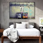 Modern Abstract Street Wall Art Painting Banksy Graffit Art Canvas Painting Prints Poster Cuadros Wall Art Pictures Home Decor - Image 2