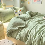 Bedding Set Simple Style Duvet Cover Pillowcase with Bedsheet Home Bedclothes Boys Girls Room Bed Sheet Sets - Image 26