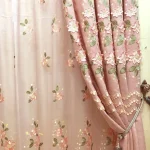 Embroidered Curtains for Living Room Bedroom Pink Flower Curtain Simple Modern Blackout Girl's Windows Backdrop European Luxury - Image 3