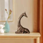Decorative Giraffe Statue Animal Resin Figurine Sculpture Modern Ornament for Office Shelf Cabinet Housewarming Gift - Image 2