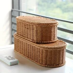 Storage Basket - Woven Storage Box, Dust-proof Cutlery Frame, Home Decoration Basket Kitchen Organizer, Kitchen Organizer - Image 2