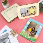 2/4/8pcs High Quality Handmade Wooden Photo Frames, DIY Photo Frame Embryos, Can Be Painted Three-dimensional Photo Album Frames