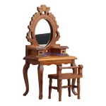 Q0KB Dresser Themed 1/12 Scale Model Furniture Wooden Dressing Table Decorative Set - Image 7