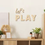 Wall Sign for Kid's Play Wooden Let's Play Wall Stickers Suitable for Children's Playrooms Nursery Room Bedroom Wall Decorations - Image 11