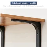 Shelf brackets L-shaped floating wall shelves black and white stainless steel bore stand bracket support hardware home - Image 5