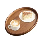 An Oval Wooden Tray For Teacups, Suitable For Breakfast, Coffee, Dining, And Bar Use; Also A Decorative Piece For Kitchens - Image 8