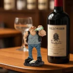 Funny Biker Figurine with Beer Bottle, Resin Home Decor, Desk Shelf Fireplace Decoration, Classic Man Cave Statue Table Ornament - Image 6