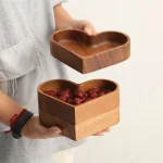 Heart Shaped Plates Dessert Trays Sushi Serving Tray Candy Dishes Decorative Wooden Pallets Decorate Valentines Day Candy Dish - Image 6