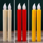 Creative LED Flameless Candles Lights Wedding Birthday Party Simulation Candles Lamp Long Electric Flickering Candlesticks - Image 14