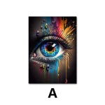 Classic Abstract Wall Art , Eye Features Mural, HD Canvas Print Poster for Home Living Room Bedroom Office Decoration - Image 7
