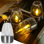 LED Solar Candles Light Flameless Rechargeable Night Light For Garden Decor Outdoor Wedding Party Waterproof Atmosphere Lamp - Image 8