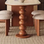 Mid Century Elegant Dining Tables With Cabinets Vintage Oval Tall Legs Dining Tables Rustic Foldable Столы Обеденные Furniture - Image 3