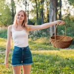 Practical Storage Basket With Sturdy Handle Home Space-Saving Desktop Storage Decor Family Snacks Sundries Storage Basket - Image 3