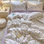 Bedding Set Simple Style Duvet Cover Pillowcase with Bedsheet Home Bedclothes Boys Girls Room Bed Sheet Sets - Image 45