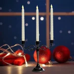 LED Flameless Taper Candles Lights Window Decorative Christmas Candles Lamp Electric Long Candles 3D-Wick Flameless Candlesticks - Image 11