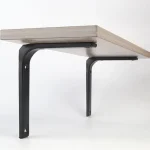 Shelf brackets L-shaped floating wall shelves black and white stainless steel bore stand bracket support hardware home - Image 4