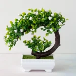 Artificial Plants Bonsai Simulated Tree Potted Plants Fake Flowers Table Potted Ornaments - Image 2