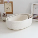 Woven Storage Baskets Multifunctional Desktop Sundries Cosmetics Kids Toys Organizer Box Desk Stationery Space Saving Cases - Image 13
