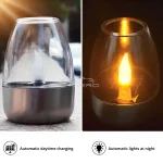 LED Solar Candles Light Flameless Rechargeable Night Light For Garden Decor Outdoor Wedding Party Waterproof Atmosphere Lamp - Image 6