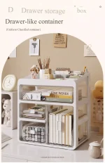 Drawer Desktop Organizer, Organizer Drawers, Desk Stationery Organizer, Multifunctional Dustproof Large Capacity Office Shelf - Image 11