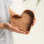 Heart Shaped Plates Dessert Trays Sushi Serving Tray Candy Dishes Decorative Wooden Pallets Decorate Valentines Day Candy Dish - Image 7