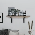 Shelf brackets L-shaped floating wall shelves black and white stainless steel bore stand bracket support hardware home - Image 3