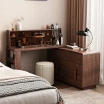 medieval dresser, chest of drawers, integrated bedroom, retro makeup table at the end of the bed, premium solid wood corne - Image 4