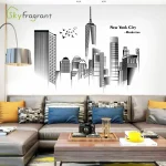 Manhattan Wall Sticker Creative Bedroom Decor Home Black And White Art Stickers Living Room Background Wall Decor Self-adhesive - Image 6