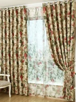 Living Room Bedroom Curtains 1PC French Modern Fashion Small Floral - Image 2