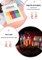 Multicoloured Colourful Flame Candles, 5/12 Pack, Suitable for Birthday Cakes, Birthday Party and Wedding Decorations - Image 15