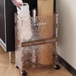 Multifunction Storage Baskets Bedroom Bathroom Organizer Baskets Indoor Large Capacity Toys Clothes Storage Basket with Wheels - Image 11