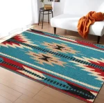 Living Room Rug Indian Tribal Geometric Theme Carpet Non-Slip Soft Easy To Clean Durable Wild Ethnic Decor Area Home Decor Mat - Image 7