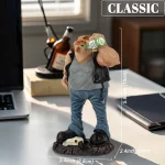 Funny Biker Figurine with Beer Bottle, Resin Home Decor, Desk Shelf Fireplace Decoration, Classic Man Cave Statue Table Ornament - Image 2