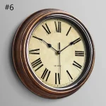 Wall Clock 12-inch Large Retro Wall Clocks Non Ticking Classical Quiet Clocks Living Room Kitchen Bedroom Office Decor A0KF - Image 5