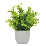 1PC Artificial Plant with Plastic Pot for Home Office Desk Living Room Bedroom Decor Fake Greenery No Maintenance Required - Image 4