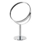 Household Makeup Mirror Circular Portable Double-sided Metal Frame 1:2 Enlarged Desktop 360 Degree Rotating Mirror - Image 7