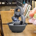 HandMade Home Decorative Desktop Fountains Indoor Water Fountain Creative Craft Home Decor&Figurines FengShui Waterfall Fountain - Image 5