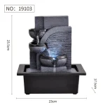 HandMade Home Decorative Desktop Fountains Indoor Water Fountain Creative Craft Home Decor&Figurines FengShui Waterfall Fountain - Image 6