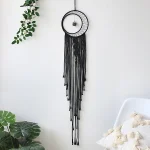 Black Sun Moon Dream Catcher Nordic Macrame Dreamcatcher With Crystal Wall  Room Home Decor Yard Garden Bedroom Decoration - Image 16