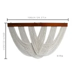 Wooden Arc-shaped Decorative Tapestries, Home Living Room Wall Hangings, Hand-woven Decorative Tapestries 100x70cm/100x60cm - Image 25