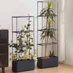 Planter Box with Trellis Plant Pot Vertical Gardening Self Watering Tomato